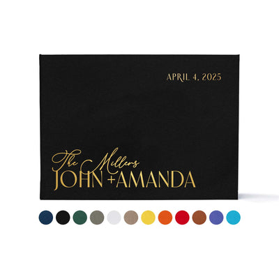 Wedding Photo Guest Book with Twill Cover and C6 Design