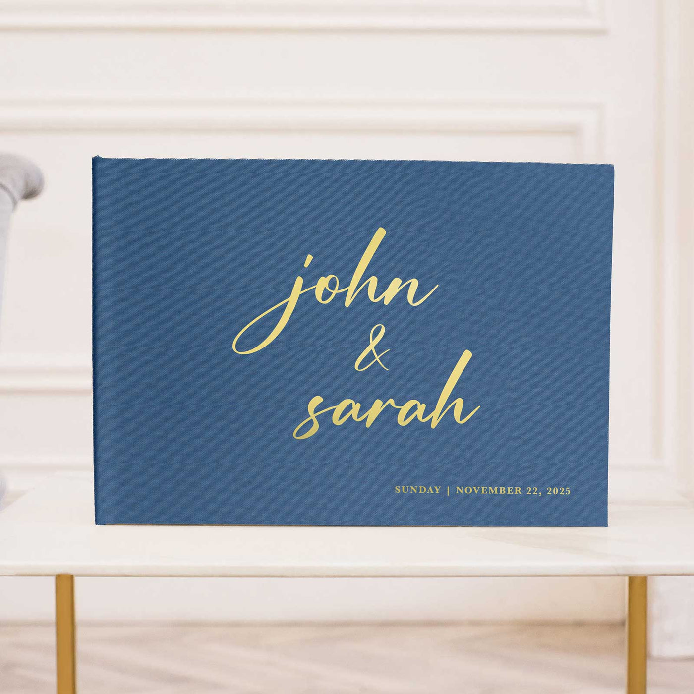 Wedding Photo Guest Book with Fabric Cover and C1 Design