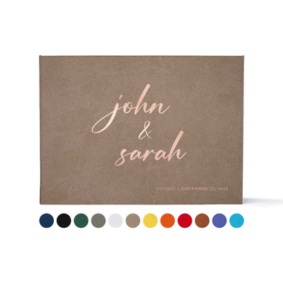 Wedding Photo Guest Book with Twill Cover and C1 Design
