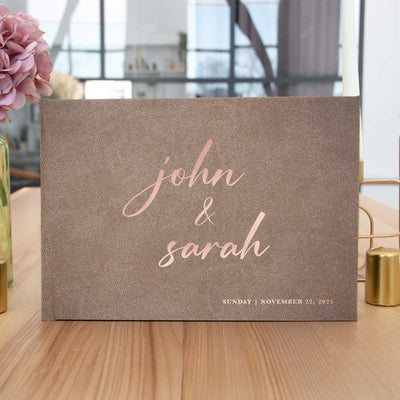 Wedding Photo Guest Book with Twill Cover and C1 Design