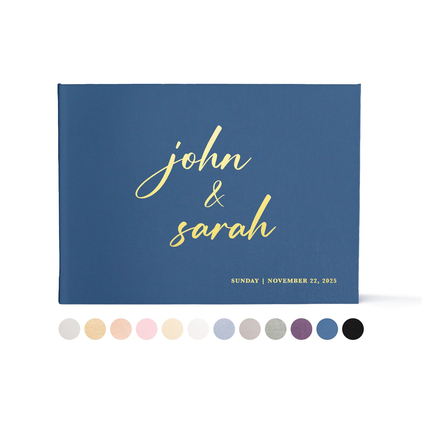 Wedding Photo Guest Book with Fabric Cover and C1 Design