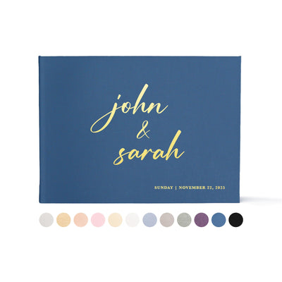 Wedding Photo Guest Book with Fabric Cover and C1 Design