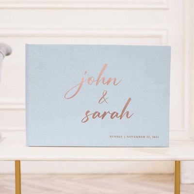 Wedding Photo Guest Book with Fabric Cover and C1 Design