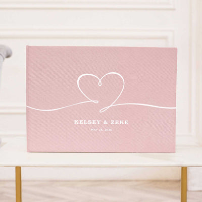 Wedding Photo Guest Book with Fabric Cover and C2 Design