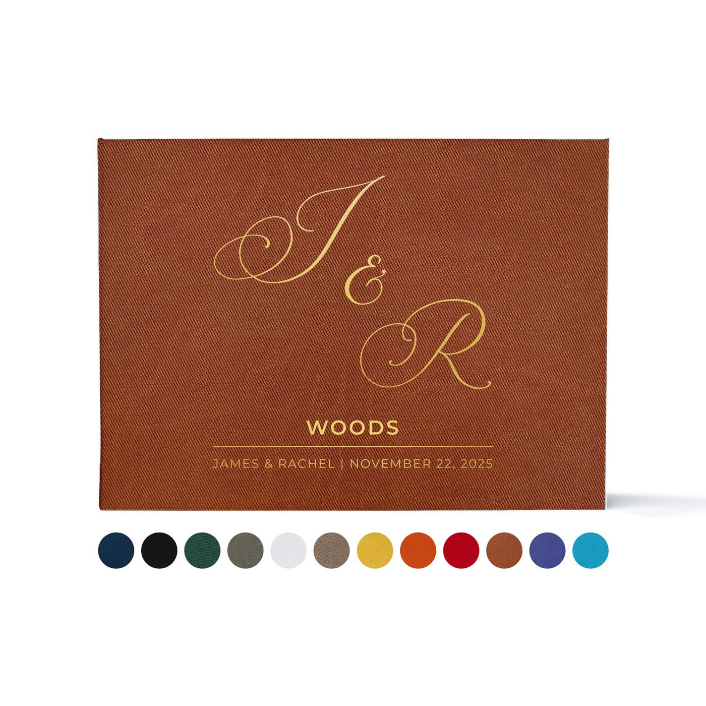 Wedding Photo Guest Book with Twill Cover and C3 Design
