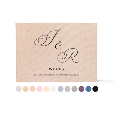 Wedding Photo Guest Book with Fabric Cover and C3 Design