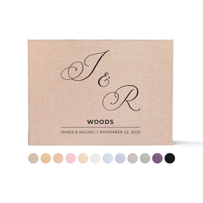 Wedding Photo Guest Book with Fabric Cover and C3 Design