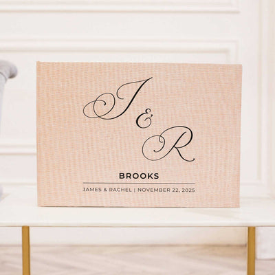 Wedding Photo Guest Book with Fabric Cover and C3 Design