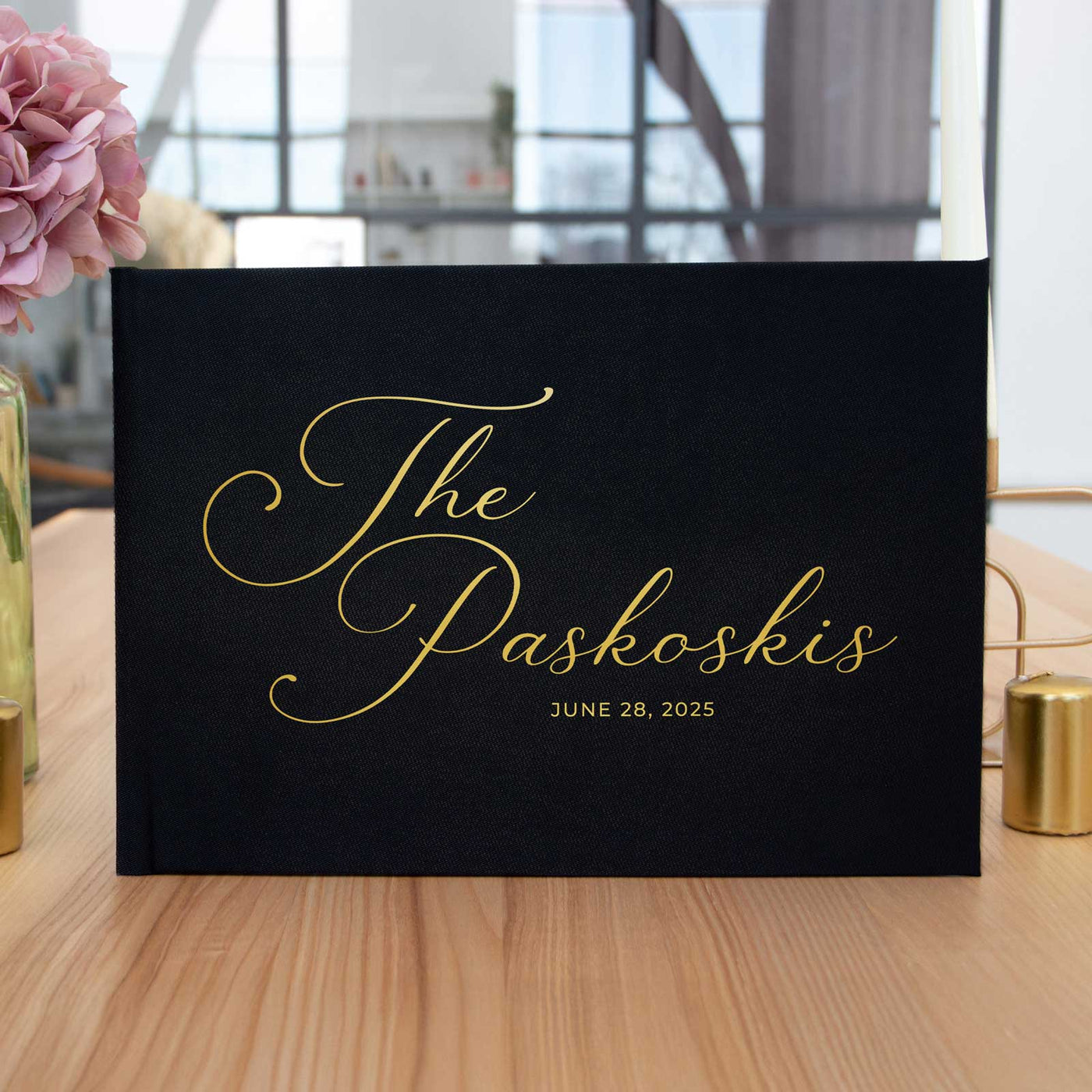 Wedding Photo Guest Book with Twill Cover and C4 Design