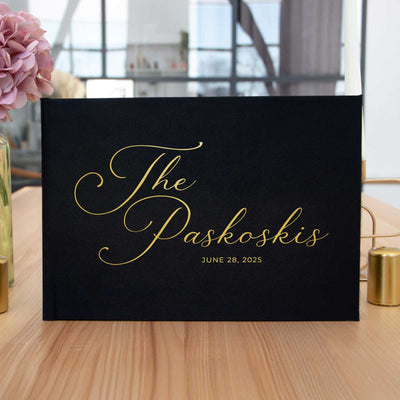 Wedding Photo Guest Book with Twill Cover and C4 Design