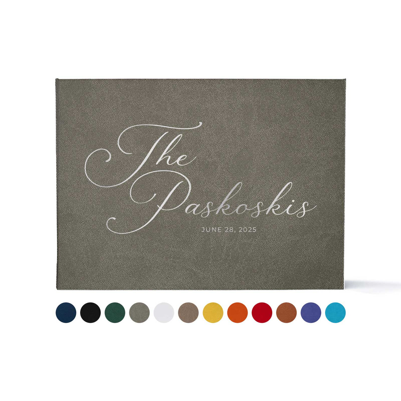 Wedding Photo Guest Book with Twill Cover and C4 Design