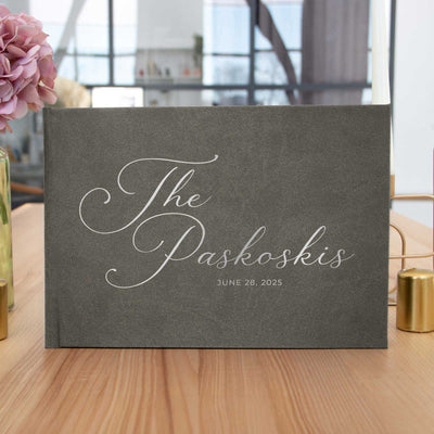 Wedding Photo Guest Book with Twill Cover and C4 Design