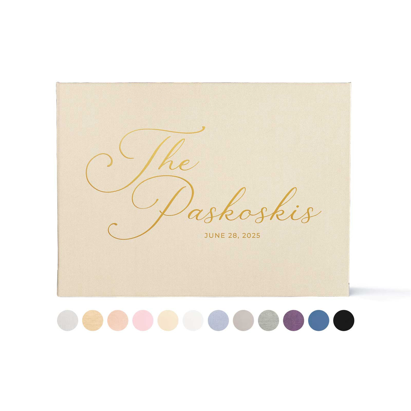 Wedding Photo Guest Book with Fabric Cover and C4 Design