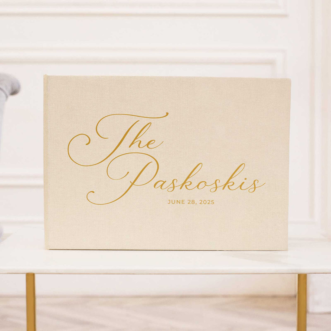 Wedding Photo Guest Book with Fabric Cover and C4 Design