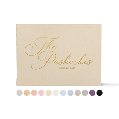 Wedding Photo Guest Book with Fabric Cover and C4 Design