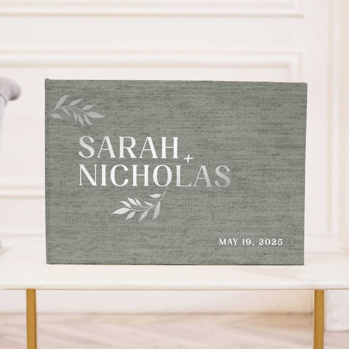 Wedding Photo Guest Book with Fabric Cover and C5 Design