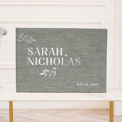 Wedding Photo Guest Book with Fabric Cover and C5 Design