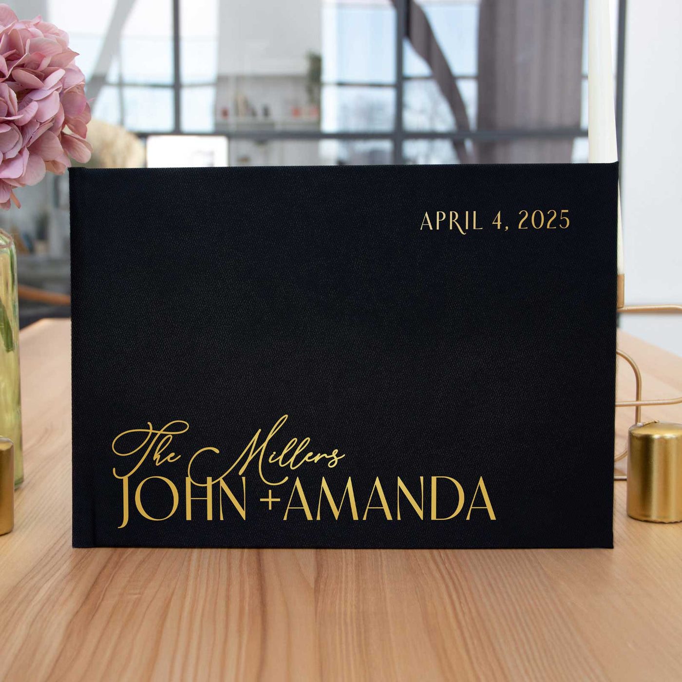 Wedding Photo Guest Book with Twill Cover and C6 Design
