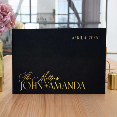 Wedding Photo Guest Book with Twill Cover and C6 Design