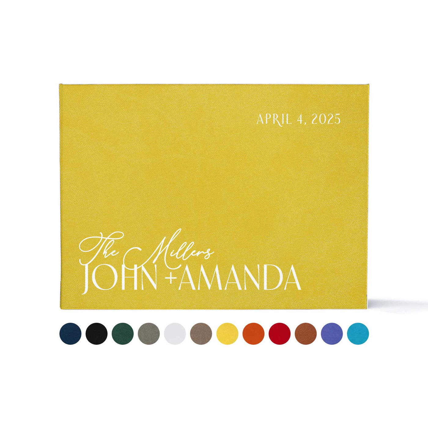 Wedding Photo Guest Book with Twill Cover and C6 Design