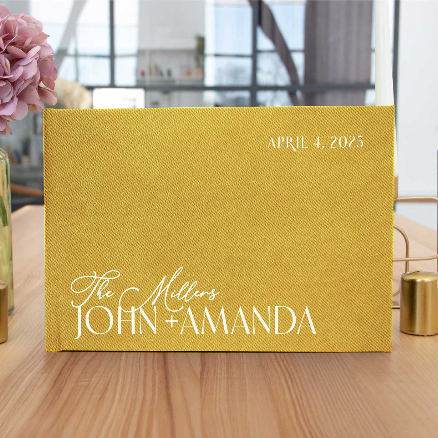 Wedding Photo Guest Book with Twill Cover and C6 Design