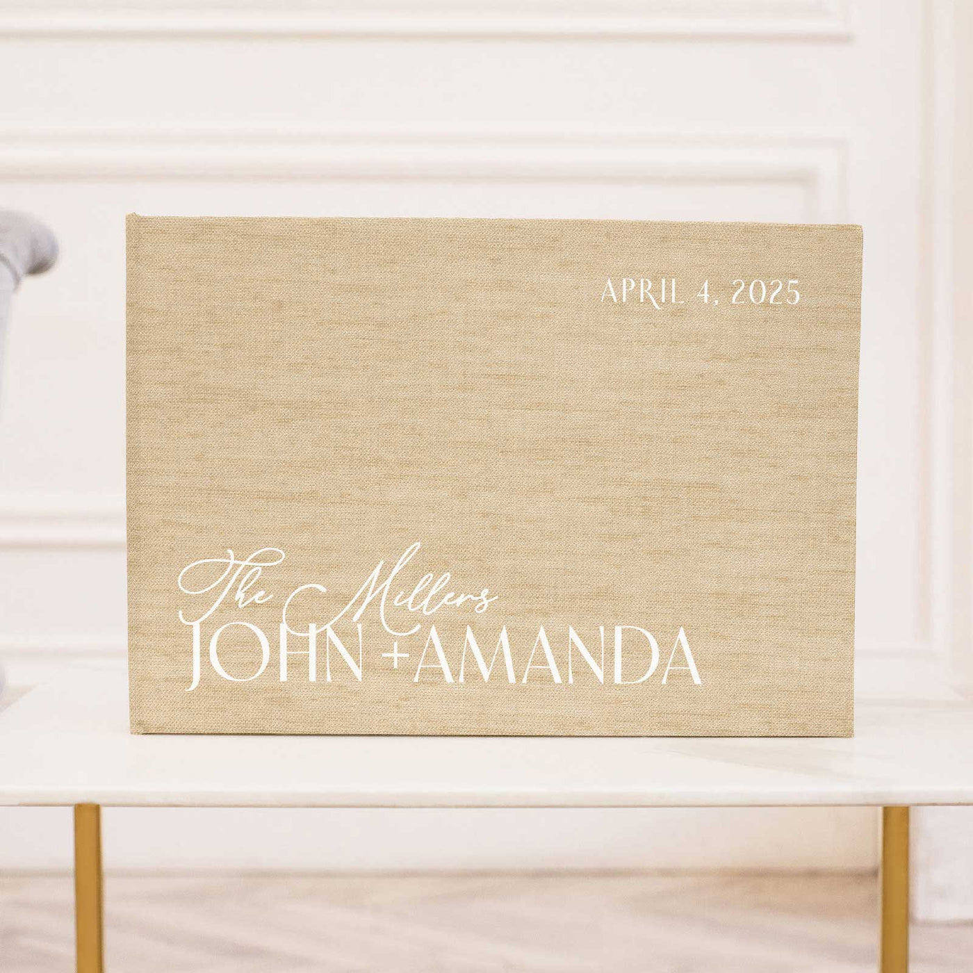 Wedding Photo Guest Book with Fabric Cover and C6 Design