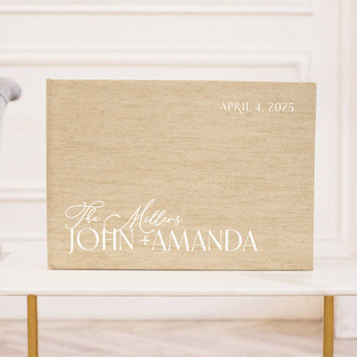 Wedding Photo Guest Book with Fabric Cover and C6 Design