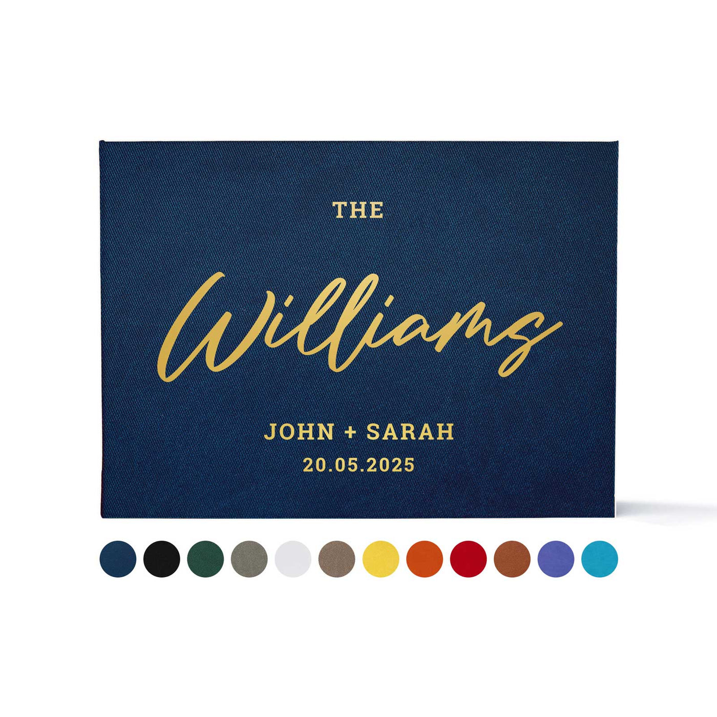 Wedding Photo Guest Book with Twill Cover and C7 Design