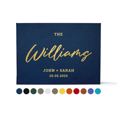 Wedding Photo Guest Book with Twill Cover and C7 Design