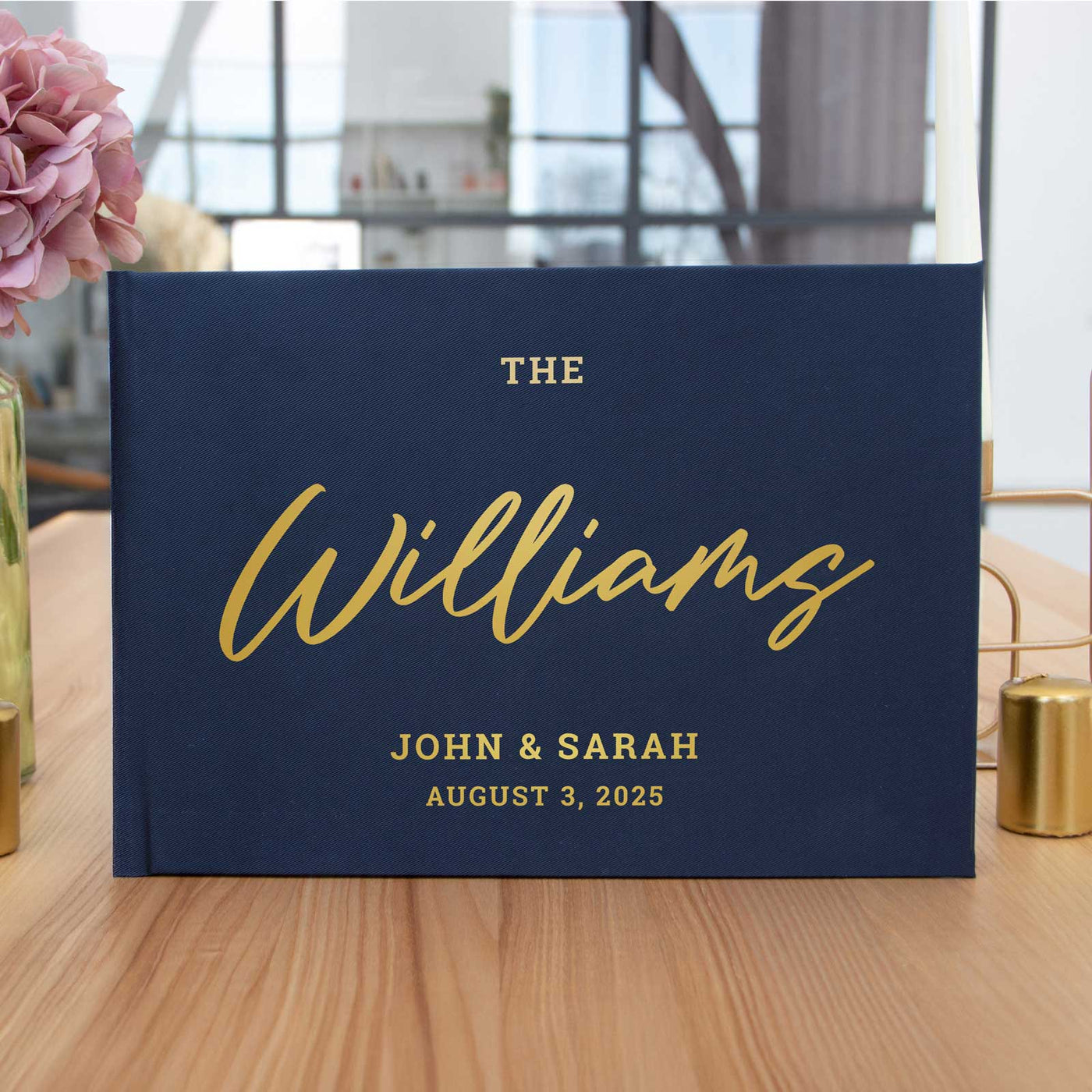 Wedding Photo Guest Book with Twill Cover and C7 Design