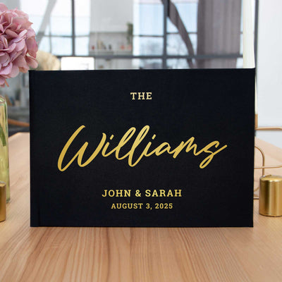 Wedding Photo Guest Book with Twill Cover and C7 Design
