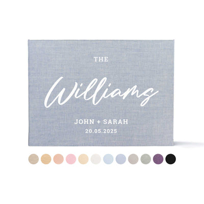 Wedding Photo Guest Book with Fabric Cover and C7 Design