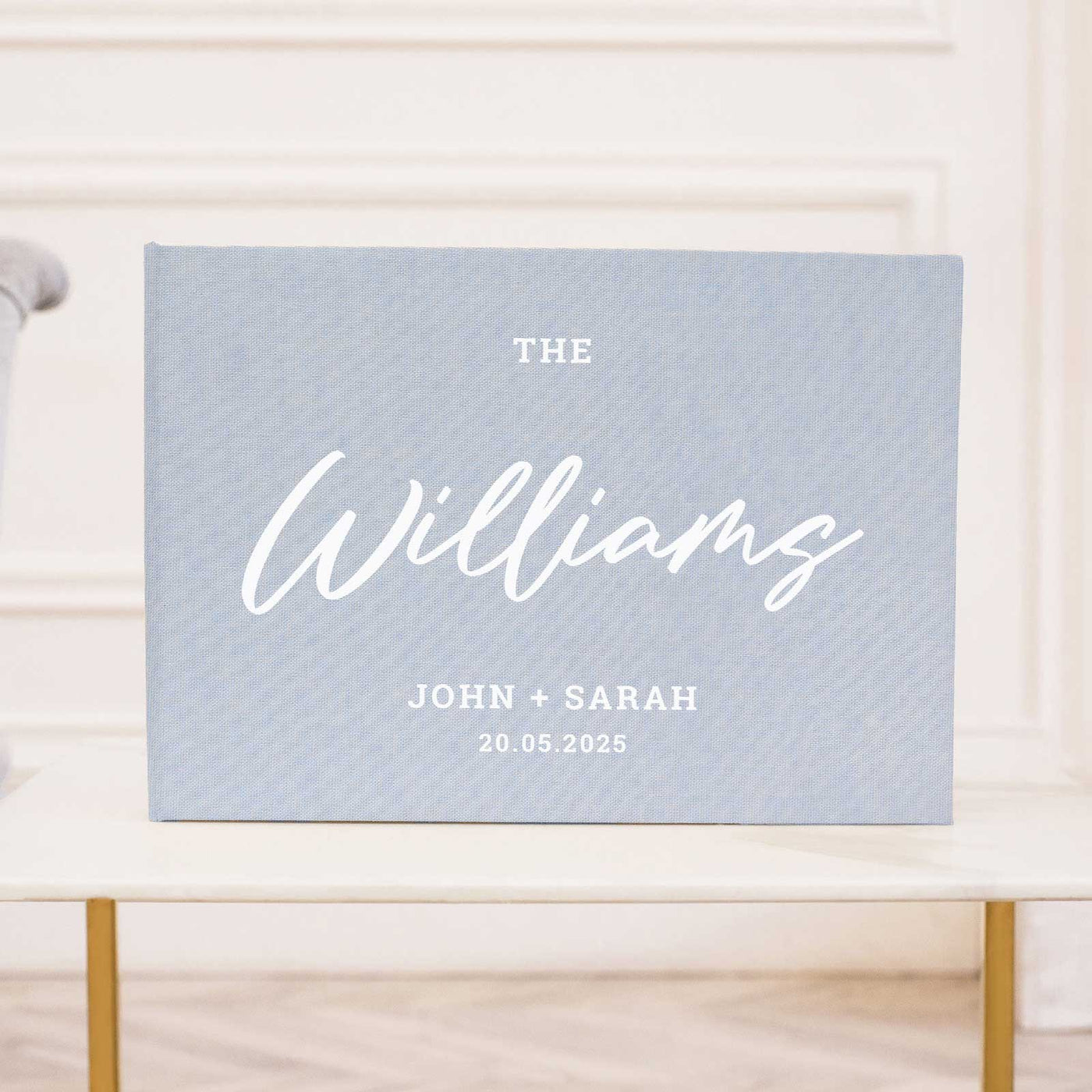 Wedding Photo Guest Book with Fabric Cover and C7 Design