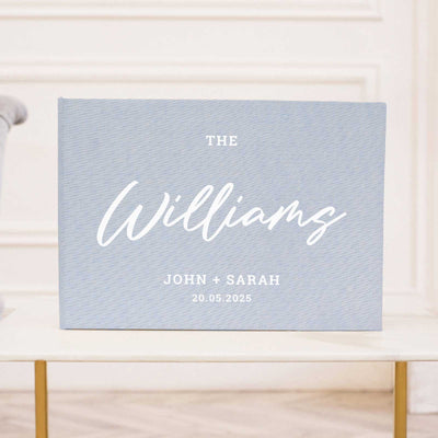 Wedding Photo Guest Book with Fabric Cover and C7 Design