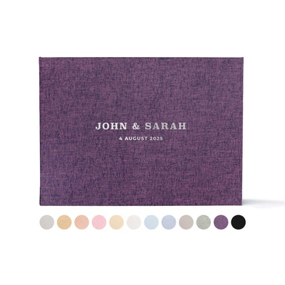 Wedding Photo Guest Book with Fabric Cover and C8 Design