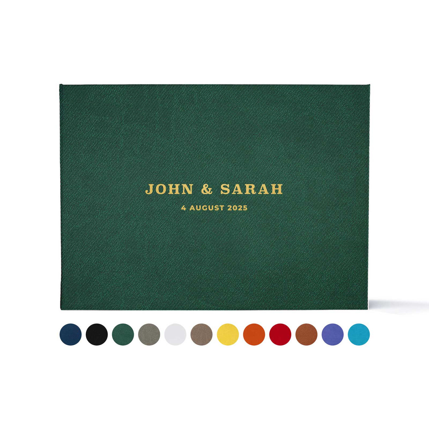Wedding Photo Guest Book with Twill Cover and C8 Design