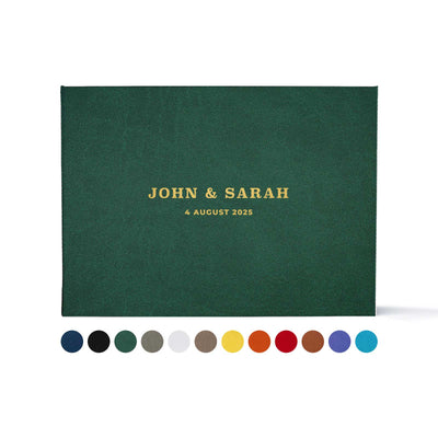 Wedding Photo Guest Book with Twill Cover and C8 Design
