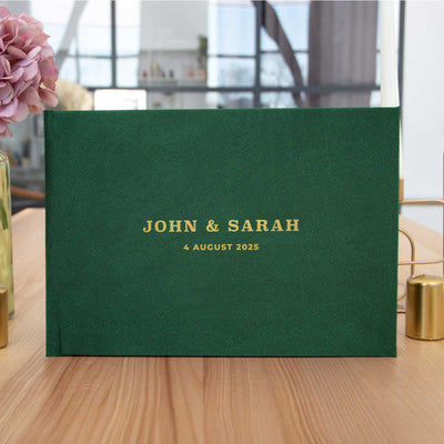 Wedding Photo Guest Book with Twill Cover and C8 Design