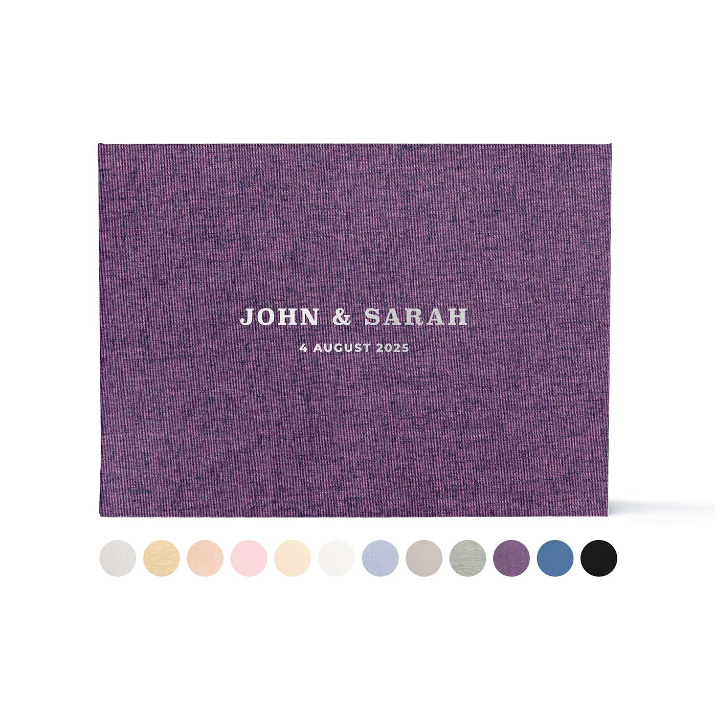Wedding Photo Guest Book with Fabric Cover and C8 Design