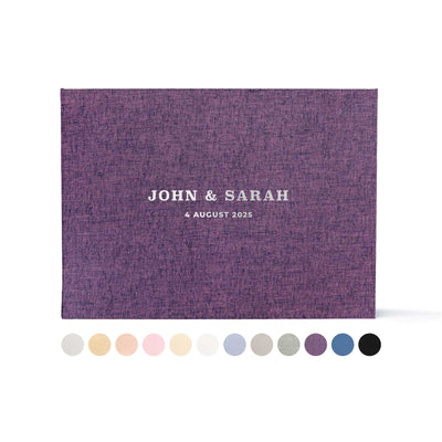 Wedding Photo Guest Book with Fabric Cover and C8 Design