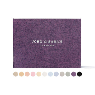Wedding Photo Guest Book with Fabric Cover and C8 Design