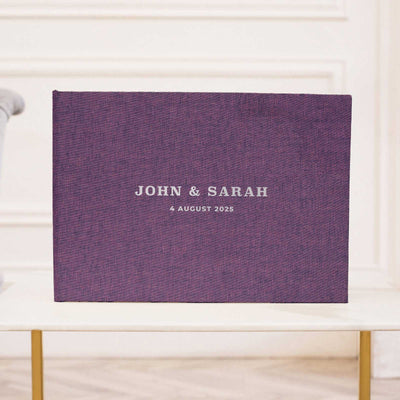 Wedding Photo Guest Book with Fabric Cover and C8 Design