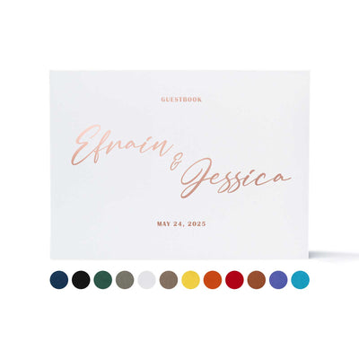 Wedding Photo Guest Book with Twill Cover and C9 Design