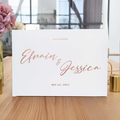 Wedding Photo Guest Book with Twill Cover and C9 Design