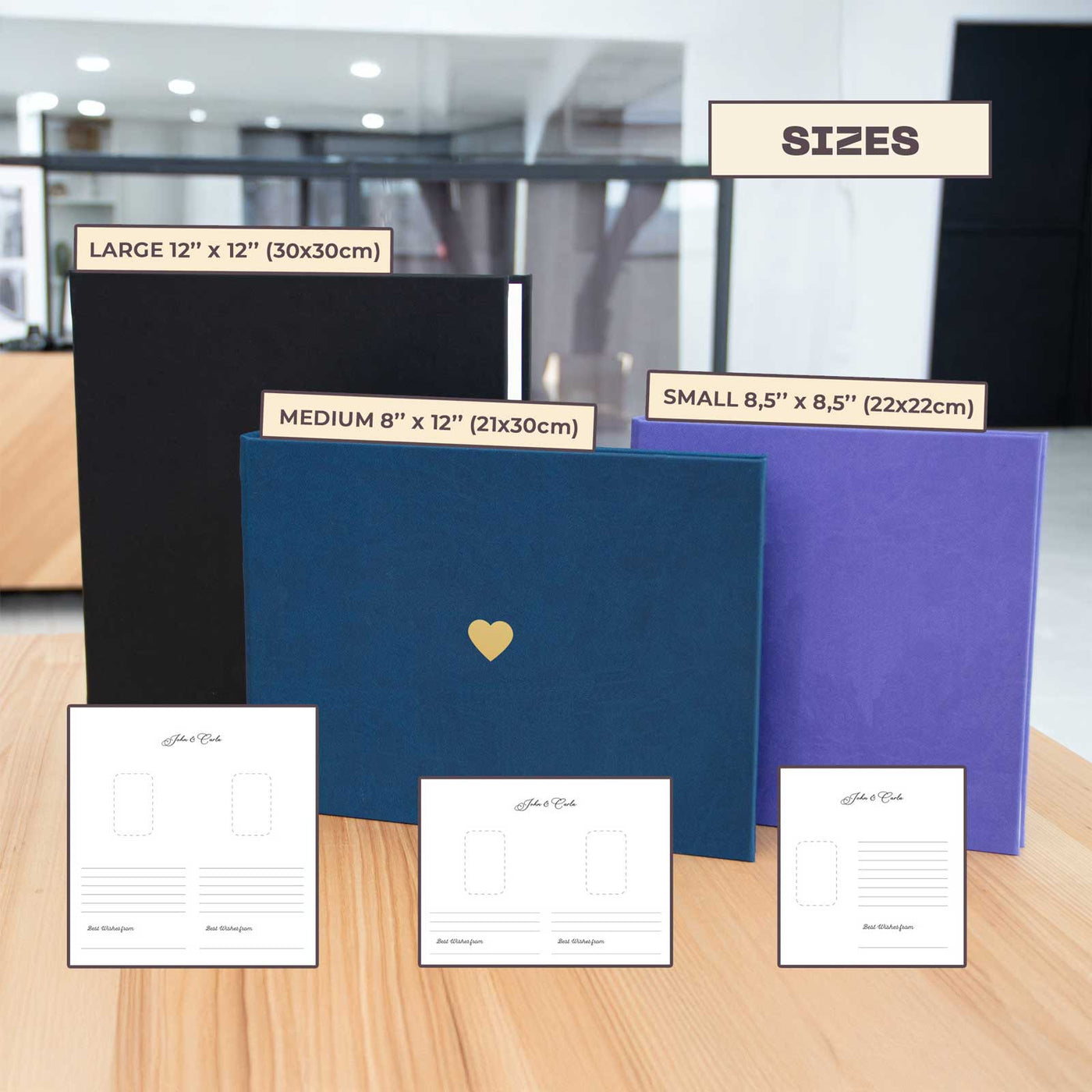 Wedding Photo Guest Book with Twill Cover and W2 Design