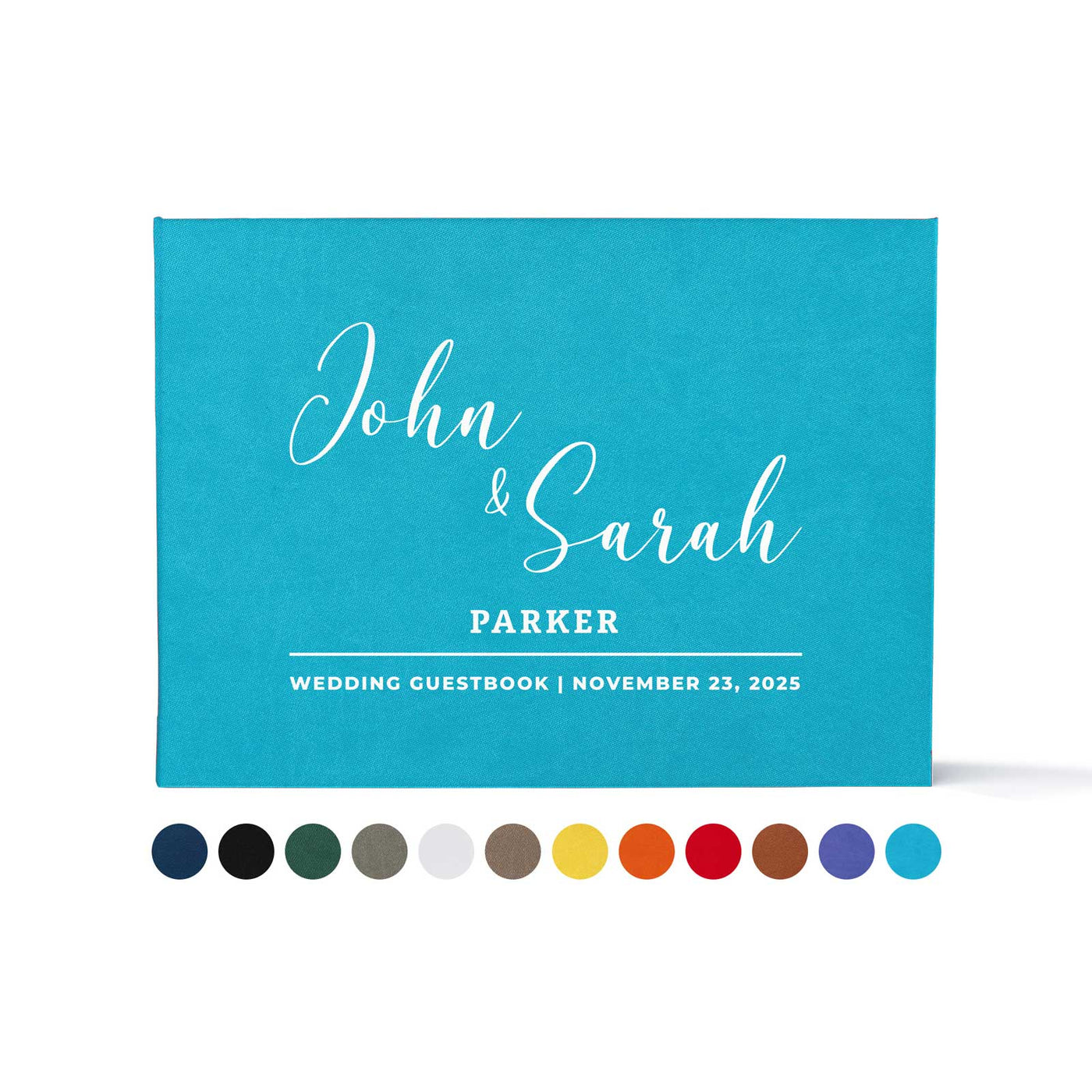 Wedding Photo Guest Book with Twill Cover and D1 Design