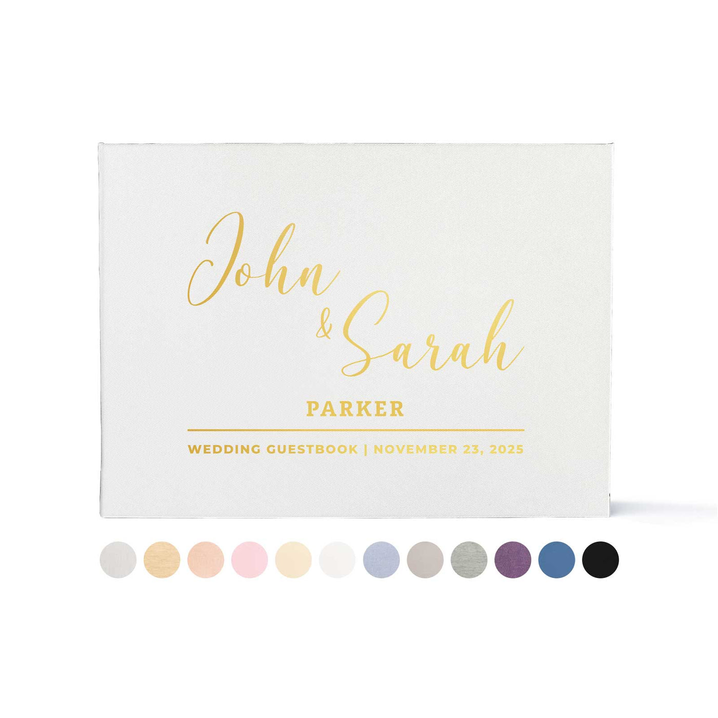 Wedding Photo Guest Book with Fabric Cover and D1 Design