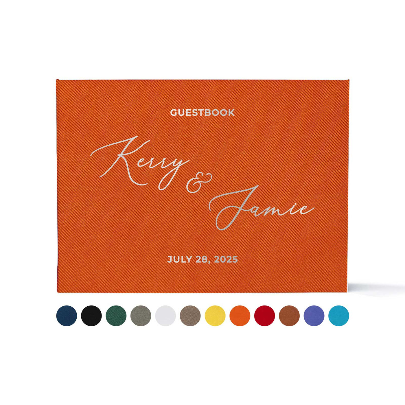 Wedding Photo Guest Book with Twill Cover and W2 Design