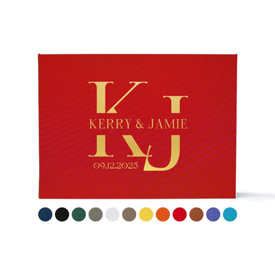 Wedding Photo Guest Book with Twill Cover and W8 Design