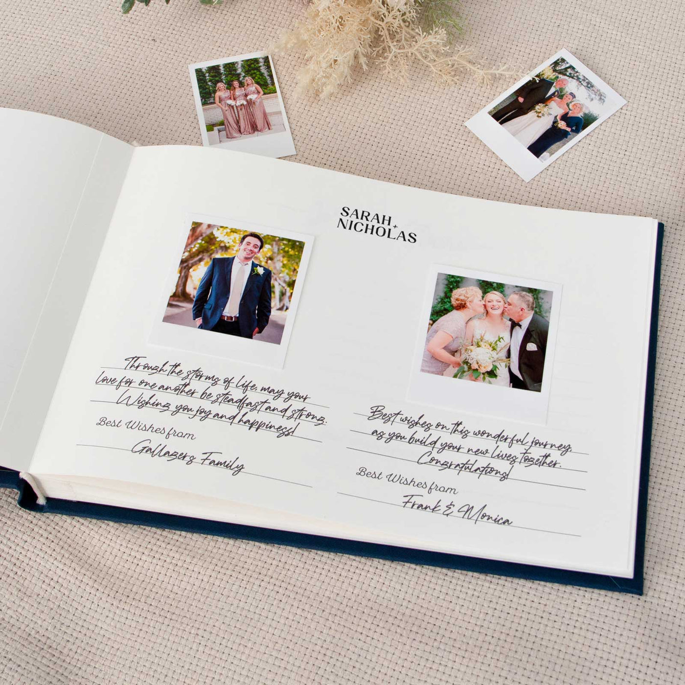 Wedding Photo Guest Book with Twill Cover and C5 Design